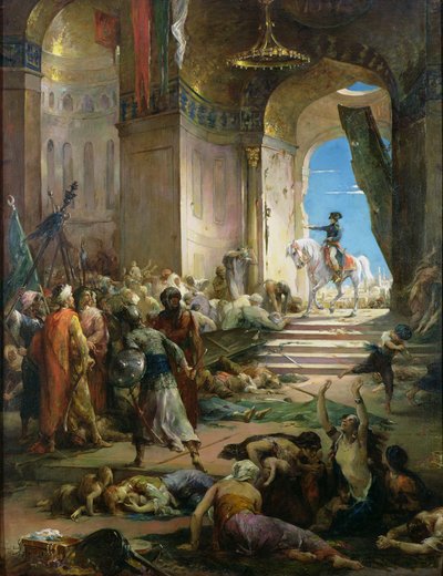 Napoleón Bonaparte (1769-1821) en la Gran Mezquita de El Cairo de Henri Leopold Levy